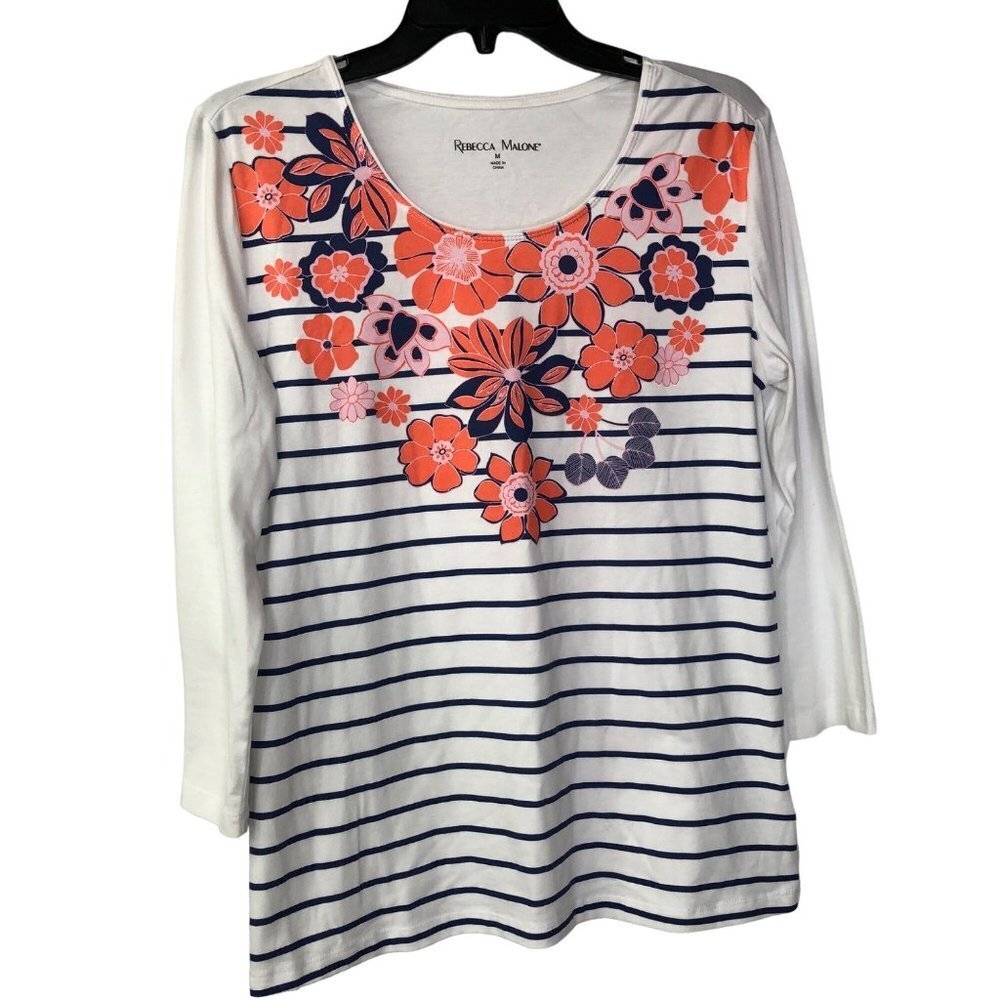REBECCA MALONE 3/4 SLEEVE TOP SIZE MD